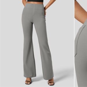 2 for $30! HALARA Women's High-Waist Flare Pants in Gray size medium